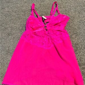 Torrid Vibrant Pink Lace Chemise